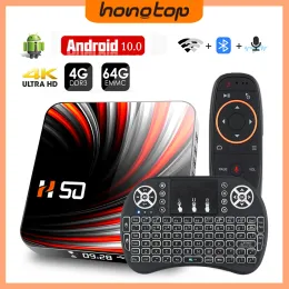 Box HongTop GlobalバージョンAndorid TV Box Android 10 4GB RAM 64GB ROM Bluetooth 4.0 4K Ultra HD Android TV Bock Voice Assiatant TVBox