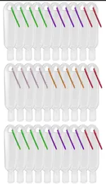30ml50ml60ml Plástico Clear Keychain Garrafas de desinfetagem das mãos Recoltes de garrafas vazias reabastecidas com squeeze recipientes com tampa de flip dh9802374