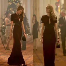 ドレス美しいブレイクの活気のあるウエディングドレスアダリン映画セクシーVネック半袖鍵穴首2020ロングフォーマルドレスパーティーイブニングイブニング