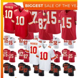 Felix Anudike-Uzomah Patrick Mahomes Travis Kelce Isiah Pacheco Trent McDuffie Nick Bolton Chris Jones Creed Humphrey Clyde Edwards-Helaire Rice Futebol Jerseys