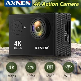 Kameralar Orijinal Axnen H9R 4K Spor Kamera WiFi Motosiklet Bisiklet Kaskı Su Geçirmez Kam Video Kameralar Fotoğraf İçin Kameralar