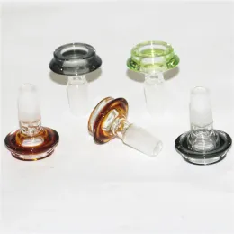 smoking bong accessories double layers screen filter glass bowls 14mm 18mm male snowflake glass bowl mix colors Dry Herb Tobacco Pipes LL