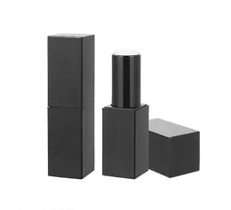 empty high grade plastic lipstick tube black outer square shape inner DIY lipstick tube SN24212831594