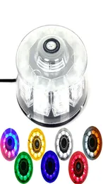 12V 10W Araba Otomatik Yuvarlak LED Beacon Acil Durum Flaşı Yanıp Sönen Uyarı Polis Işıkları Çatı Light Çubuğu Amber Kırmızı Mavi Manyetik Montajlı1348770