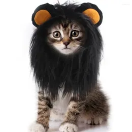 Katzenkostüme Kopfschmuck Perückenhut Haustier Headbeerer Welpe Kostüm Lion Cosplay Halloween