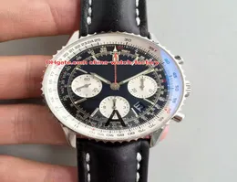 3 orologi di qualità da 3 stile da 43 mm Navitimer AB012012BB01 Bande in pelle cronografo funzionano Swiss ETA 7750 Movimento MENS AUTOMATICO W2780126