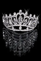 Haarflüsse auf Lager billig 2020 Diamant Strasshochzeit Kronhaarband Tiara Bridal Prom Abend Schmuck Kopfbedeckungen 180251769194