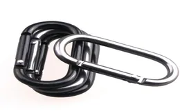 Carabiner ovali in lega di alluminio gancio a scatto 50x25mm in nero e grigio per tasti di bottiglia d'acqua gancio agricolo Uso quotidiano2677528