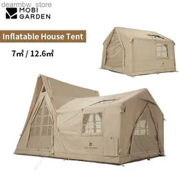 الخيام والملاجئ Mobi Garden في الهواء الطلق Air Tent 7/12.6 Cloud 7 Villa Portable Entable Tent tent كبير الفضاء عائلة منزل شتاء كوخ 48 L48