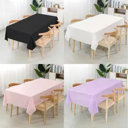 Party Decoration 2Pcs Solid Color Tablecloth For Wedding Birthday Baby Shower Pink Purple Tablecloths Rectangle Tables