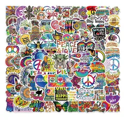 1050100pcs ملصقات Hippies Retro Hippies Love and Peace Sticker for DIY Car Luggage Skateboards Diary Serationery Scener C9573342