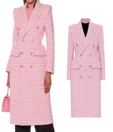 B131 여성 정장 블레이저 조수 브랜드 하이 Quality 레트로 패션 디자이너 Pink Plover Series Suit 재킷 라이온 슬림 플러스 크기 여성 1177811