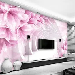 Sfondi Wellyu personalizzati personalizzati grandi carta da parati affresco 3D Murales stereo Spazio Modello soggiorno Decorazione del soggiorno Painel de Parede