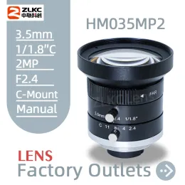 Parts Machine Vision lens CMount 3.5 mm 1/1.8" Large wideangle 2MP Industrial camera lens manual Iris CCTV / FA Lens Low distortion