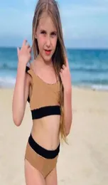 Moda lüks twopieces yüzmek çocuk mayo bikini set tasarımcı ekose yüzme mayo yaz plaj giyim mayo mayo yüzme yüzme1947404