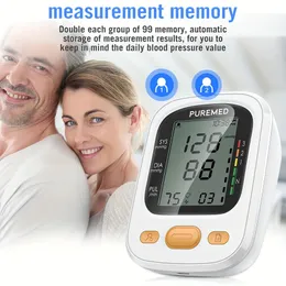 Monitoraggio della pressione arteriosa domestica, display digitale del braccio superiore elettrico, misurazione della profondità, funzionamento a un clic, comodo per gli anziani da utilizzare,