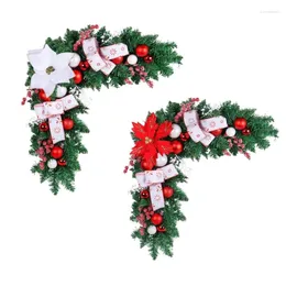 Decorative Flowers Christmas Door Frame Decoration Corner Rattans Decor Garlands Window Showcase Pendant Home Lintel Scene Layouts