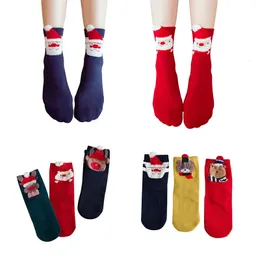 Calzini di Natale Gift Autunno Inverno Donne Red Cartoon Cartoon Animal Cotton Ladies Driver Sock 5Pairslot Meias 240408