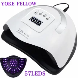 SUN X7 MAX UV LED Nail Lamp for Art Gel Polish Dryer with LCD Display 57LEDS Smart Timing Salon Tools 240401