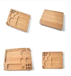 Taca do napełniania drewna Papiery Tray Wstecz Flip Flip Palenie magnetyczne tytoń Bambus drewniane pudełko pojedyncza warstwa JXW6049187899