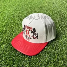 Rhude Rosyjska czapka cygarowa Regulowana amerykańska baseball skórzana haftowany płaski rdzeń mężczyźni i kobiety lato