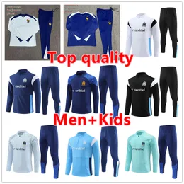 Lyon Marseilles Tracksuit Train Mbappe Chandal PSGSS Paris 2024 25 Surowa stopa Tuta retro futbol piłka nożna dres futbol football dressit Kid Men and Kids Kit66