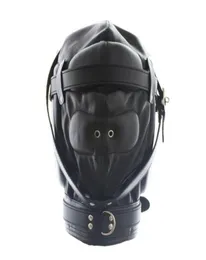 Maschera in pelle morbida di alta qualità Gimp Hood Maschera piena Privazione sensoriale Fetish Kinky Q768399022