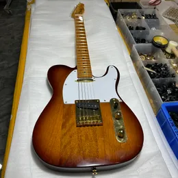 75 -årsjubileum för minnesmärke Electric Guitar VingTage Sunburst Color Humbucker Pickup Gold Hårdvara Vit Pearl PickGuard Maple Fingleboard Right Right