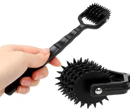 Prick 5 Row Spiked Wartenberg Pinwheel Pinpricking Ensation Wheel Roller BDSM Torture Tool Sex Toy for Couple3693539