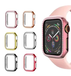 Diamond Watch Case Luxury Bling Crystal PC Copertura protettiva per Apple Watchs IWatch per SE 6 5 4 3 2 1 44 42 40 38MM4927524