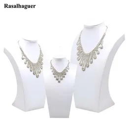 Top Pu White Monquin Dhelf Necklace Netlace Chain Saint Jewelry Display حامل حامل تزيين سوار المجوهرات رف عرض 240314