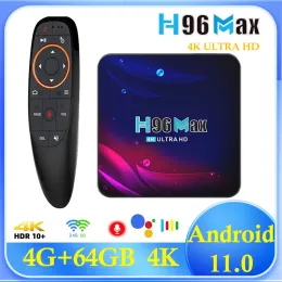 Box H96 Max V11 RK3318 Quadcore Smart TV Box Android 11 GB 32GB 64GB 4K HD BT 2.4G 5G WIFI WIFI USB3.0 Media Player