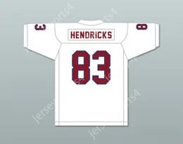 Custom Ted Hendricks 83 Hialeah Senior High School Foingblods White Football Jersey 2 Top Stitched S-6XL