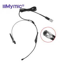 Microfones iiimymic Black Pro Mini 4Pin Condenser Headset Microphone For Audio Technica Wireless BodyPack sändare