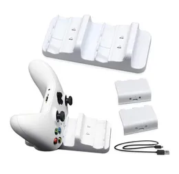 Spielcontroller Joysticks für Xbox One S Charger Dual Dock Ladestation mit 2 Akku und USB -Kabel -Wireless Control5870092