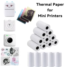 Papel 15Rolls 57x25 mm papel térmico branco para mini impressoras infantis Câmera etiqueta de etiqueta