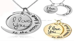 Fashion Moon Necklace I Love You to the Moon and Back Pendant 2018 New Charm Jewelry for Women Gift Children Accessories C37511400459