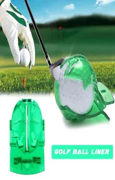 Acessórios para Escribas de Golfe Os suprimentos transparentes de golfe bola verde linha de clipe de linha marcador de alinhamento de modelo de alinhamento de alinhamento Putter3190458