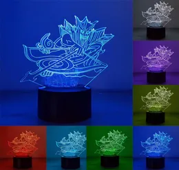 나루토 Sasuke Susanoo 3D 시각적 환상 LED RGB 색상 변경 USB 나이트 라이트 나루토 Shippuden 액션 피겨 Sasuke Anime Toy9040882