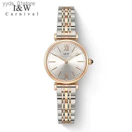 Frauen Uhren Carnival Fashion Quarzgelenk Luxus Ladies Sphire Edelstahlgelenkwäsche wasserdicht elegant für Frauen Reloj Mujer L46