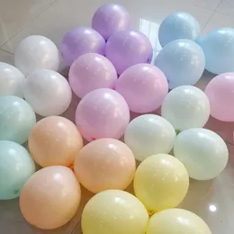 100pcspack macaron balon 1012 inç Şeker Renk Lateks Balon Toptan Doğum Günü Partisi Düğün Festivali Kutlama Dekor 240328