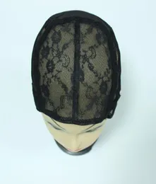 5 pcs Black Color Wig Cap full net Base ebraico Base parrucca per preparare parrucche senza glude regolabile cinghia sul retro7732821