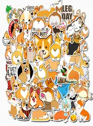 50pcsset kawaii hayvan köpekleri corgis vsco kız su geçirmez çıkartmalar kaykay bavul motosiklet çocukları komik grafiti çıkartmaları 5833312