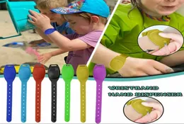 Hand Sanitizer Bracelet Portable Hand Sanitizer Disinfectant Subpacking Silicone Bracelet Wristband Hand Dispenser Wearable 10ML 1343483