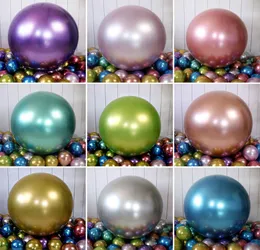 36 -Zoll -Party Ballon Riese Runde Luftballons Kinder Spielzeug Latex Chrom Metallic DIY Hochzeits Geburtstag Babyparty Weihnachtsbogen Dekorati3599983