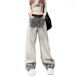 Frauen Jeans übergroße Harajuku Y2k Ästhetik Streetwear Baggy Jeanshose Punk Wide Jean Hosen Vintage Trashy Clothes 2024