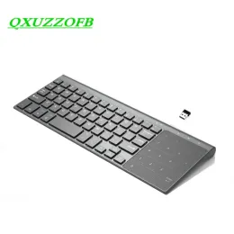 Keyboards Keyboard With Touchpad And Numpad 2.4G Wireless For IOS Android Box MAC Windows7/8/910 PC Laptop Smart TV IPTV