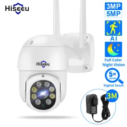 عدسة HISEEU 8MP 4K PTZ WiFi IP Dome Camera 2MP 1080p في الهواء الطلق ماء السرعة الكاميرا SD CAMPAR
