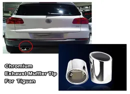 Car Chromium Styling Chrome avgaser ljuddämpare tips 2st/parti för VW för Tiguan 2009 2010 2012 2012 20137087746