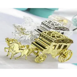 Gift Wrap 10pcslot Carriage Wedding Favor Boxes Candy Box Royal Gift Event Party Supplie22444331 Drop Delivery Home Garden Festive SUP DH4C1